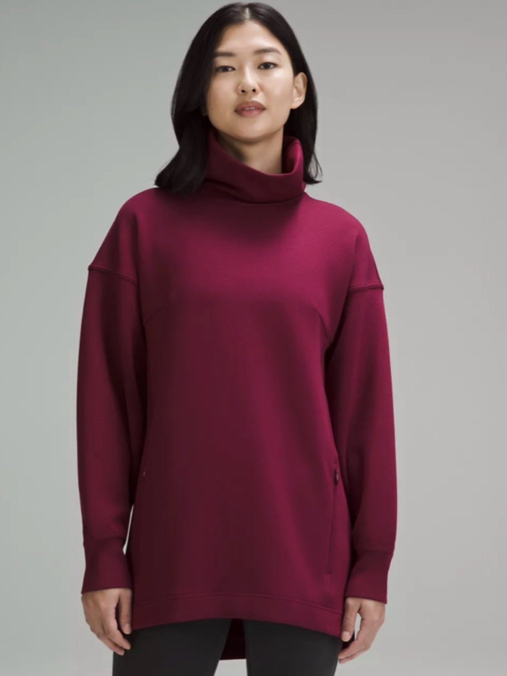 Lululemon Women’s Modal-Blend Turtle Neck Tunic Sweatshirt Top Size 6 Oversized